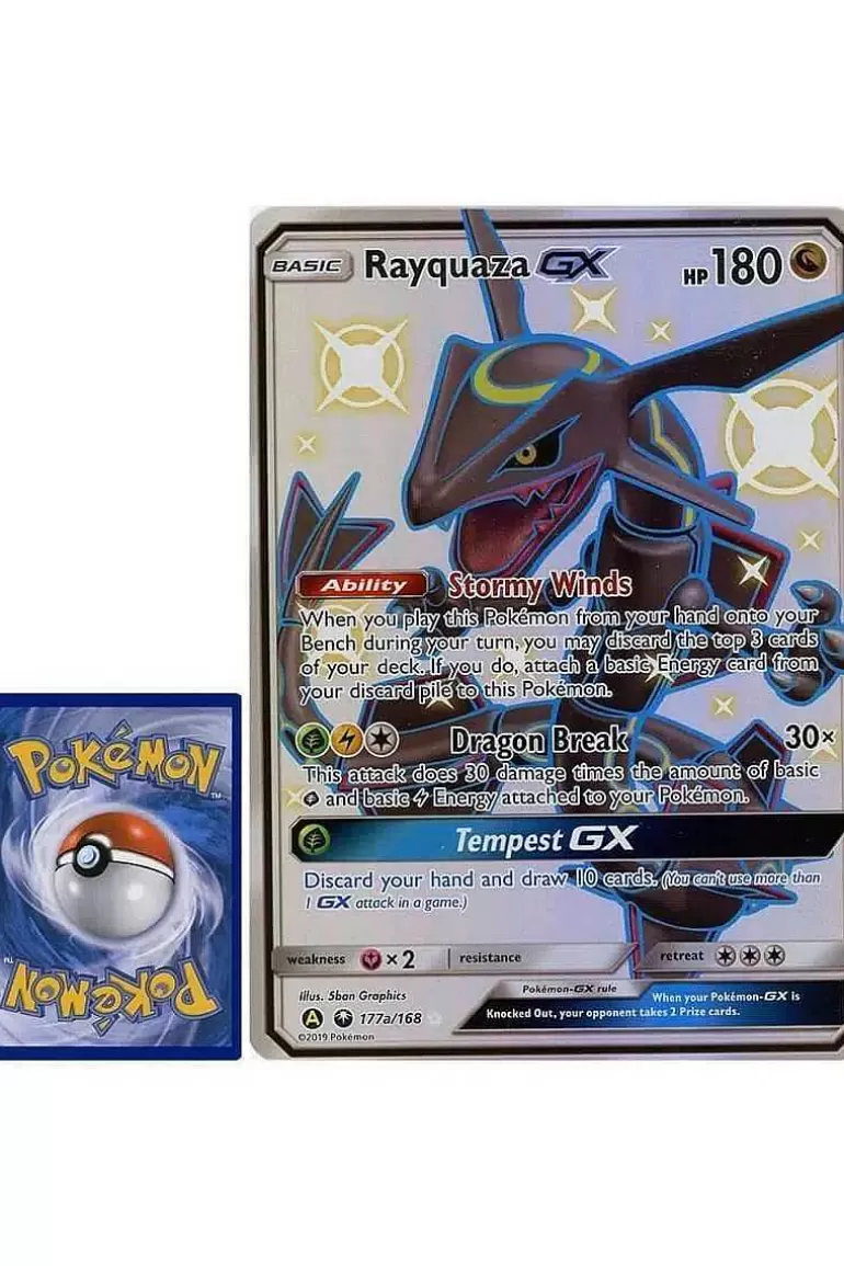 Pocket Monster Pokémon Kort-Shiny Rayquaza Gx Stor