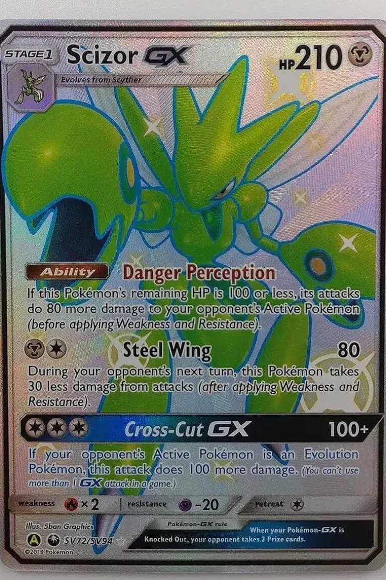 Pocket Monster Pokémon Kort-Shiny Scizor Gx Sv72/Sv94