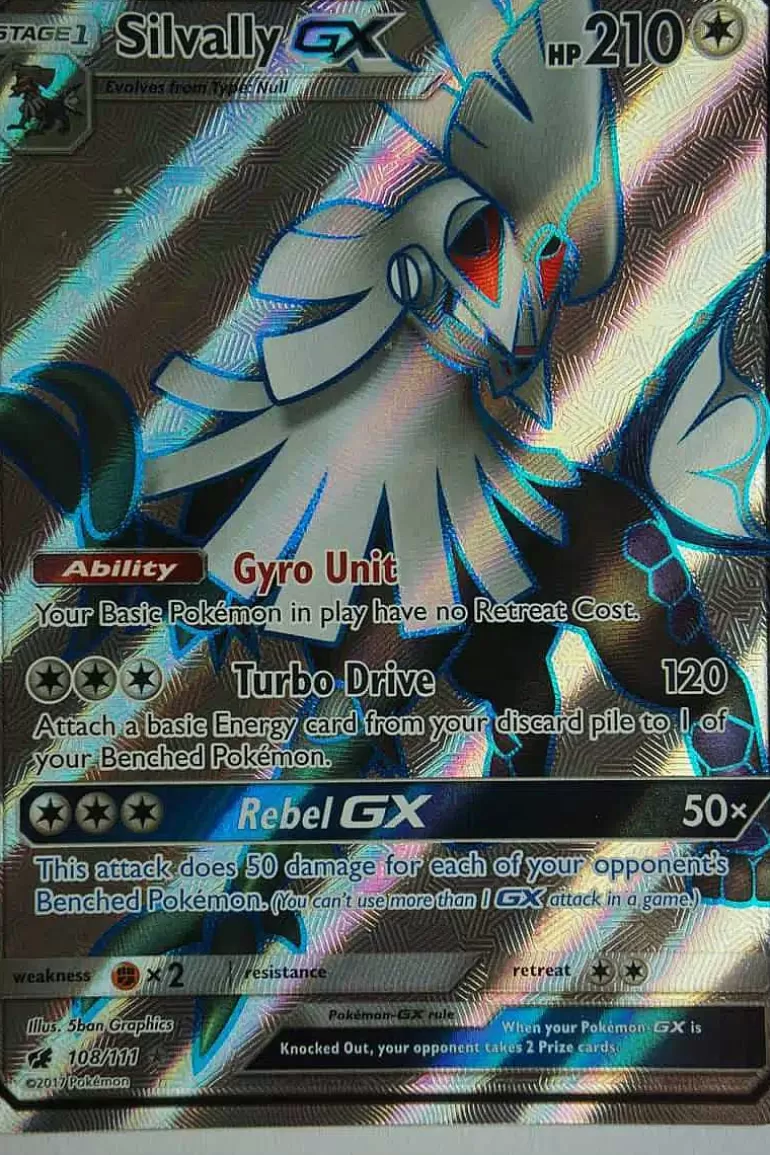 Pocket Monster Pokémon Kort-Silvally Gx 108/111 Full Art