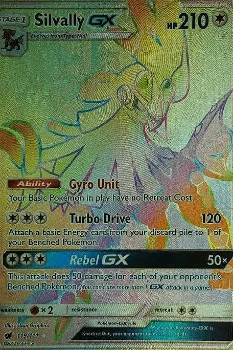 Pocket Monster Pokémon Kort-Silvally Gx 119/111 Hyper Rare