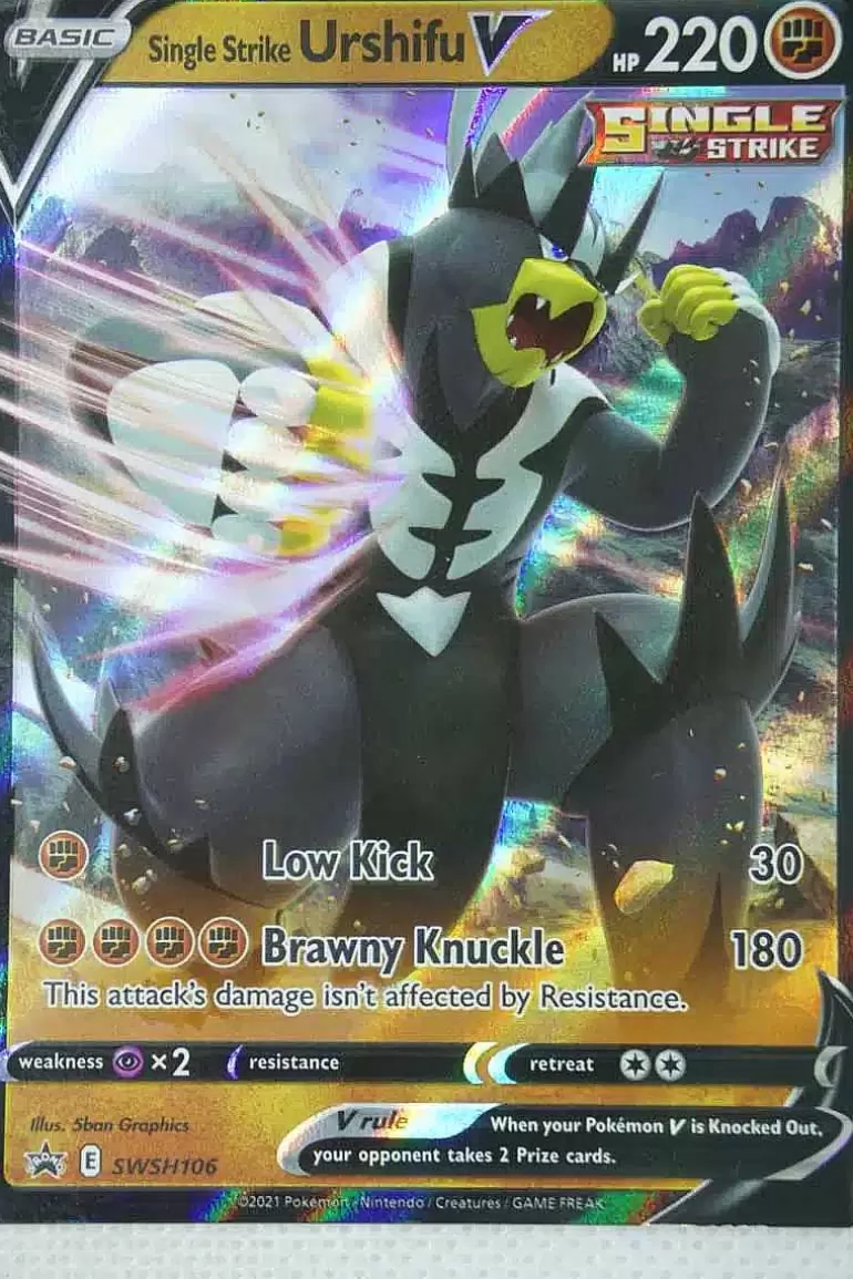 Pocket Monster Pokémon Kort-Single Strike Urshifu V Swsh106