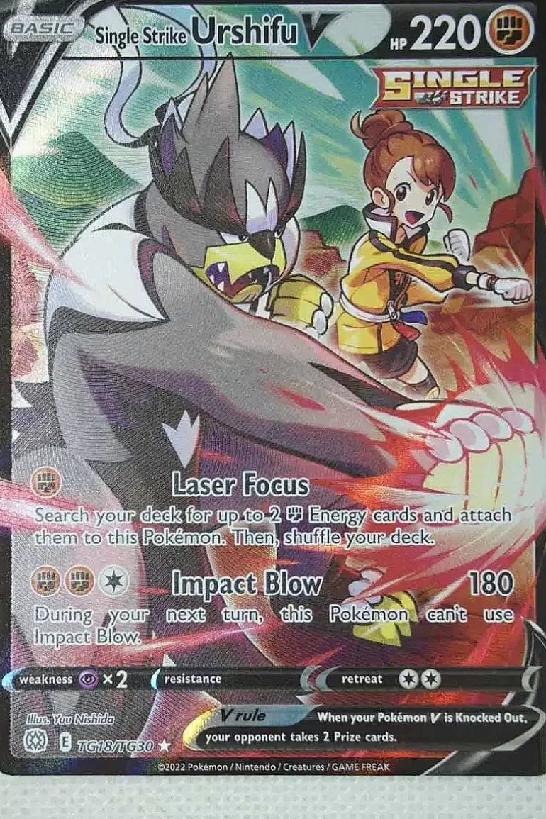 Pocket Monster Pokémon Kort-Single Strike Urshifu V Tg18/Tg30