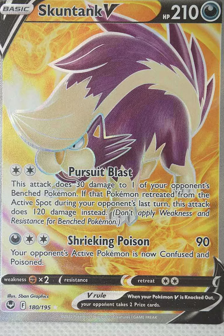 Pocket Monster Pokémon Kort-Skuntank V 180/195 Full Art