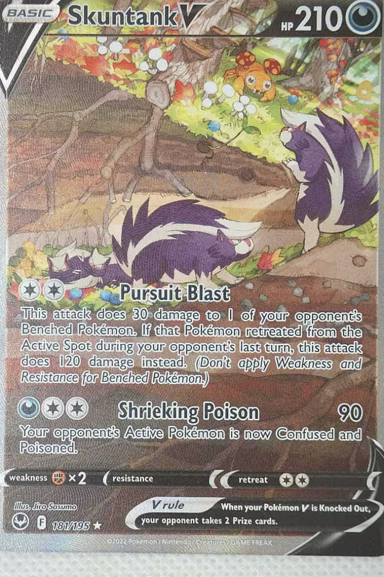Pocket Monster Pokémon Kort-Skuntank V 181/195 Alternate Art
