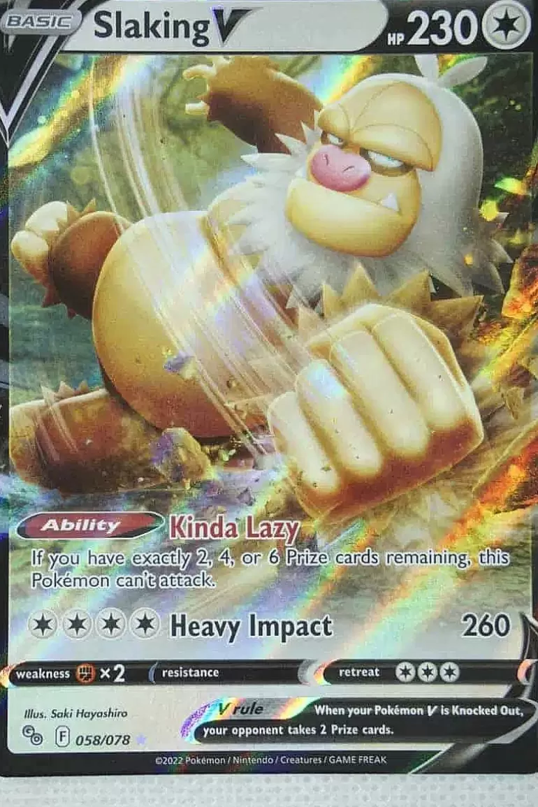 Pocket Monster Pokémon Kort-Slaking V 058/078