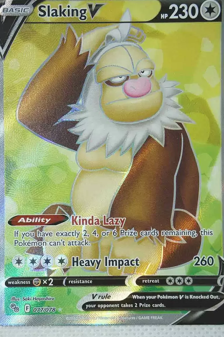 Pocket Monster Pokémon Kort-Slaking V 077/078 Full Art