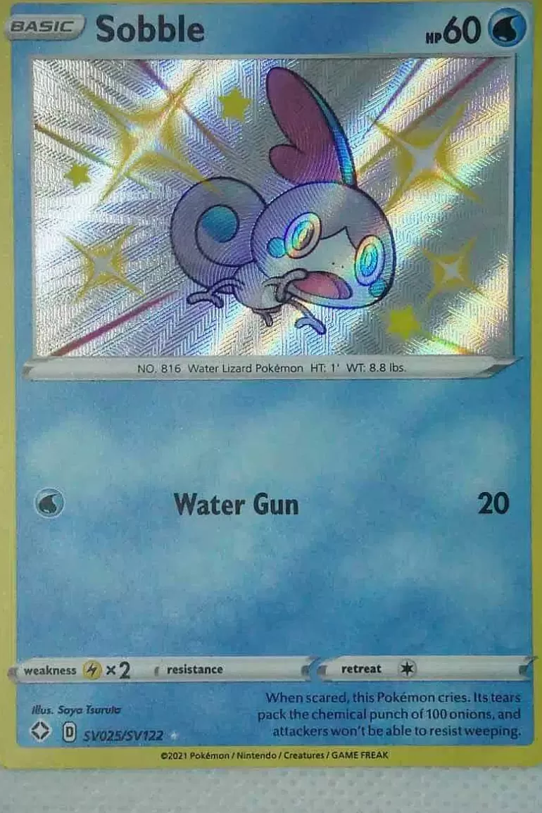 Pocket Monster Pokémon Kort-Sobble Sv25/Sv122 Shiny Rare