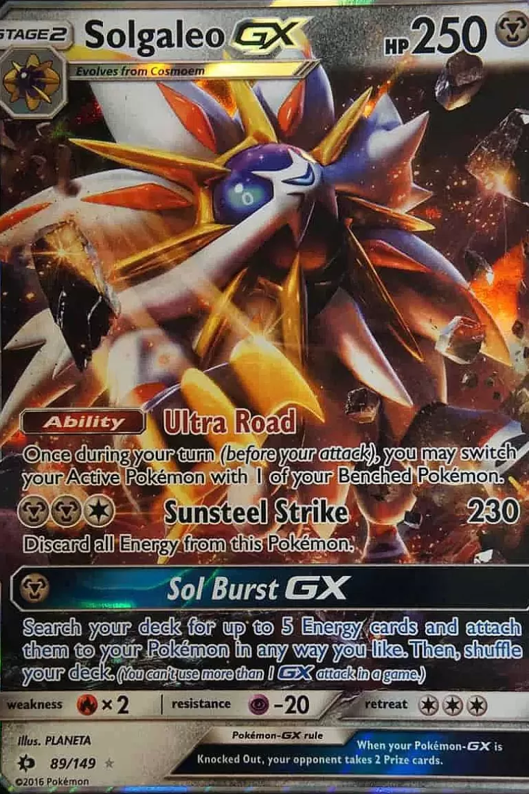Pocket Monster Pokémon Kort-Solgaleo Gx 89/149