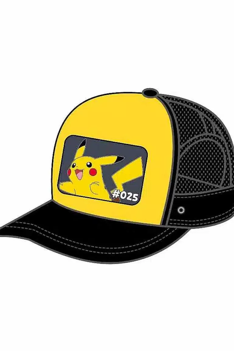 Pocket Monster Pokémon Skoleudstyr-Sort Og Gul Pikachu Kasket