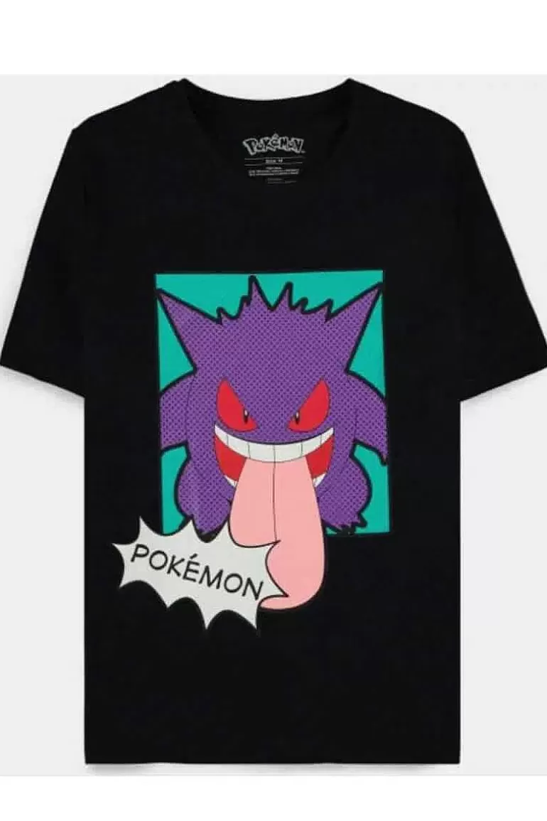Pocket Monster Pokémon Til Børneværelset-Sort T Shirt Med Gengar Small
