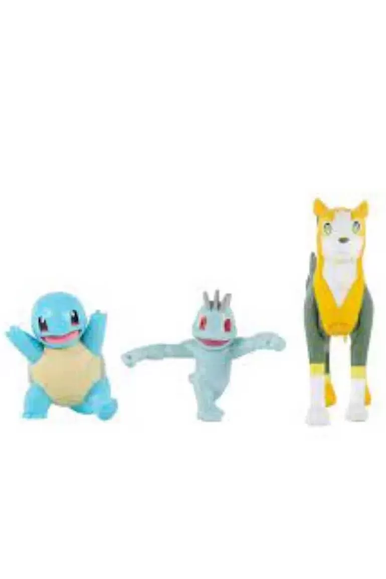 Pocket Monster Pokémon Figurer-Squirtle Boltund Og Machop Figurer