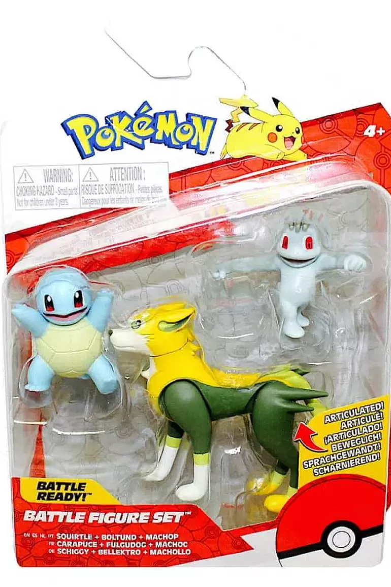 Pocket Monster Pokémon Figurer-Squirtle Boltund Og Machop Figurer