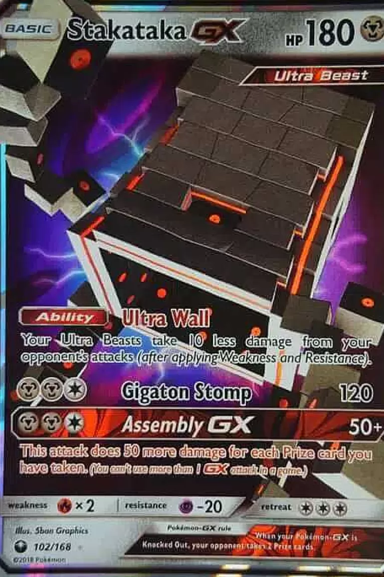 Pocket Monster Pokémon Kort-Stakataka Gx 102/168