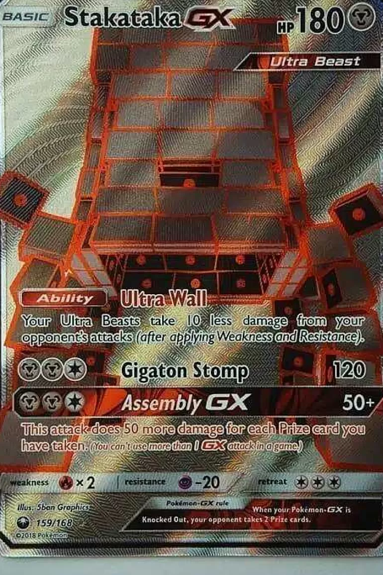 Pocket Monster Pokémon Kort-Stakataka Gx 159/168 Full Art