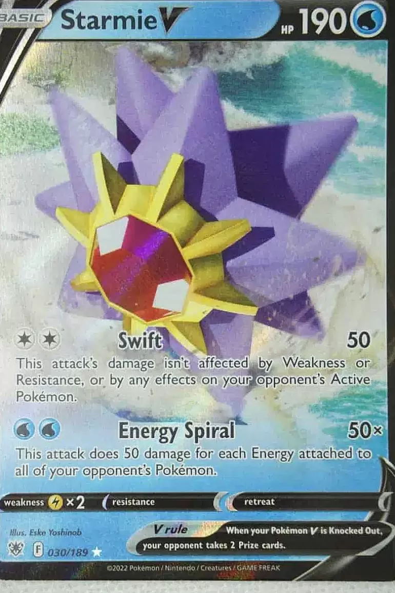 Pocket Monster Pokémon Kort-Starmie V 030/189