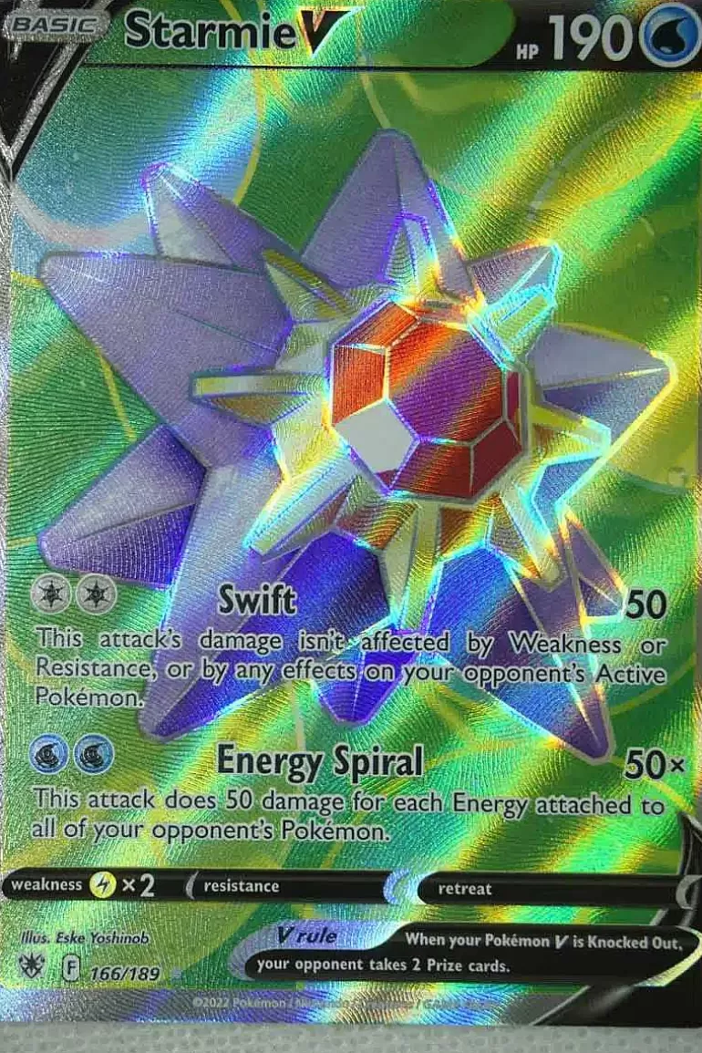 Pocket Monster Pokémon Kort-Starmie V 166/189 Full Art