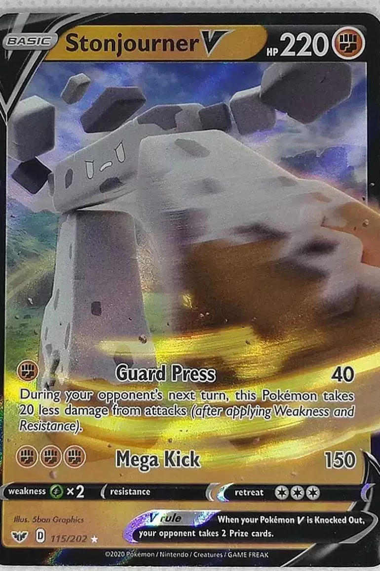 Pocket Monster Pokémon Kort-Stonjourner V 115/202