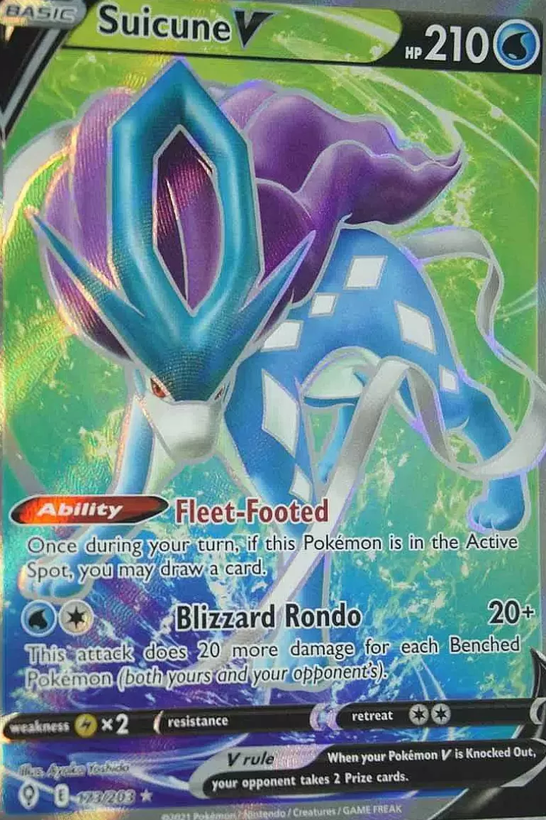 Pocket Monster Pokémon Kort-Suicune V 173/203 Full Art