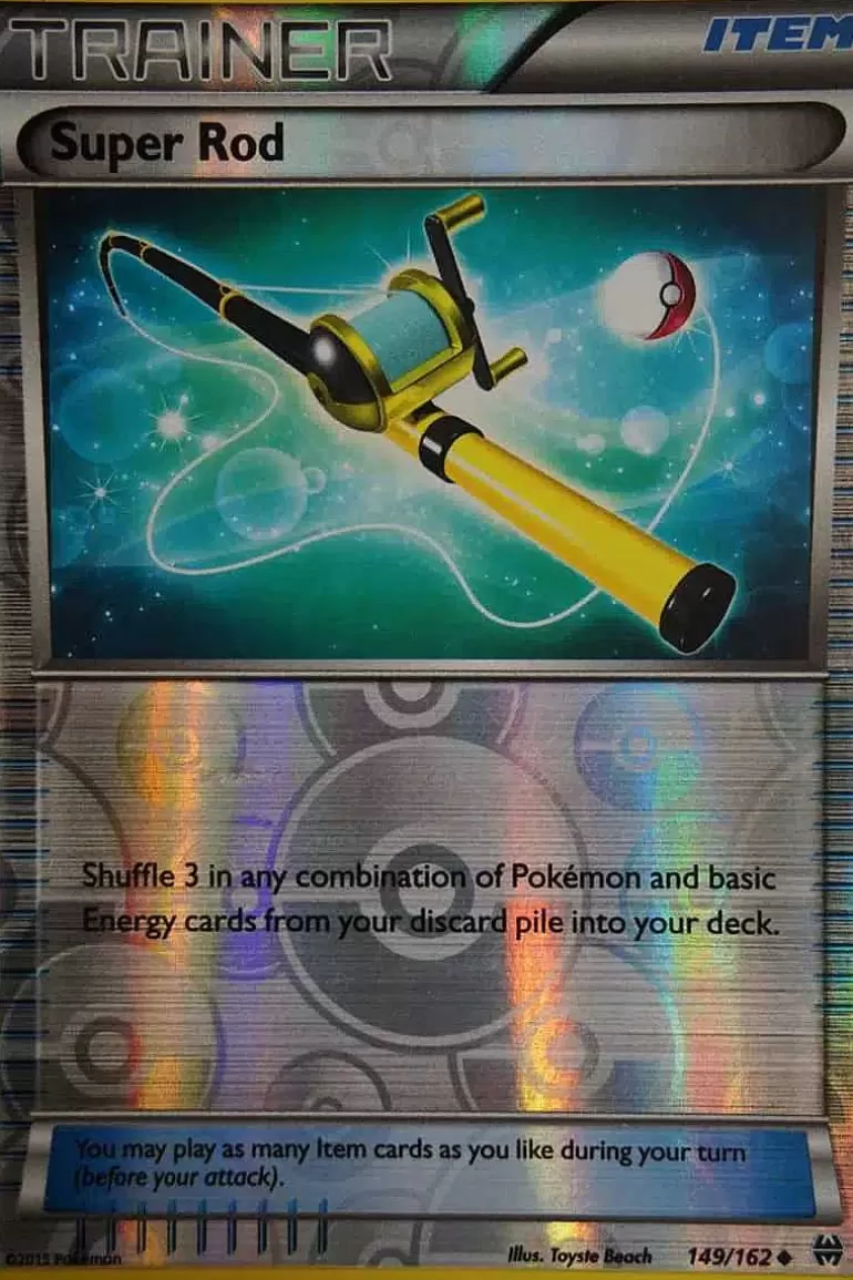 Pocket Monster Pokémon Kort-Super Rod 149/162 Reverse Holo