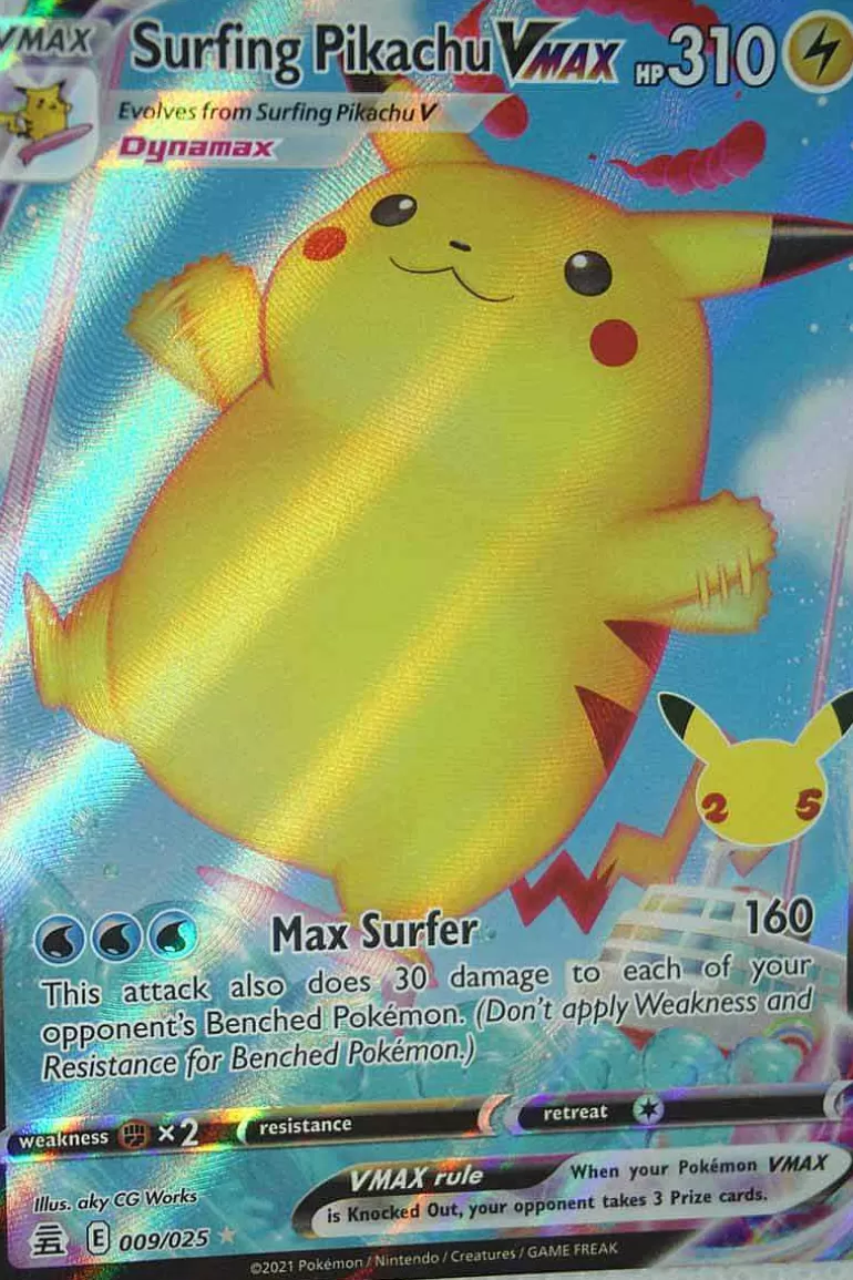 Pocket Monster Pokémon Kort-Surfing Pikachu Vmax 9/25