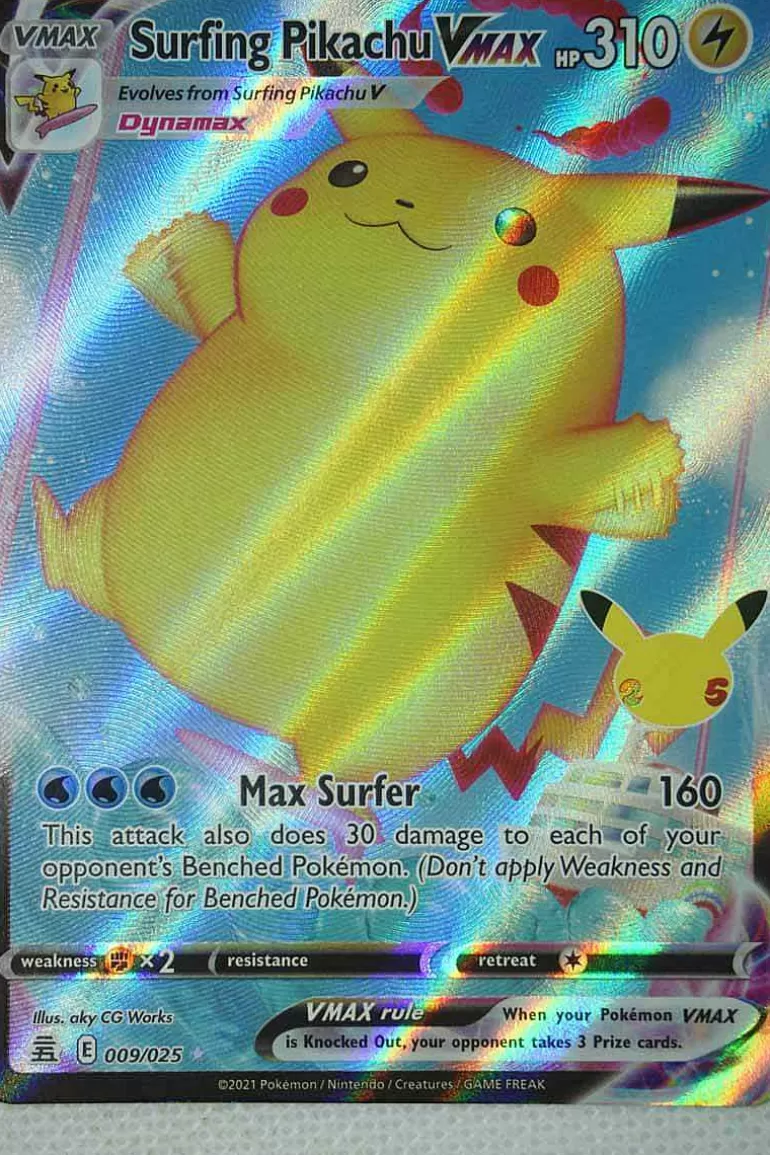 Pocket Monster Pokémon Kort-Surfing Pikachu Vmax 9/25