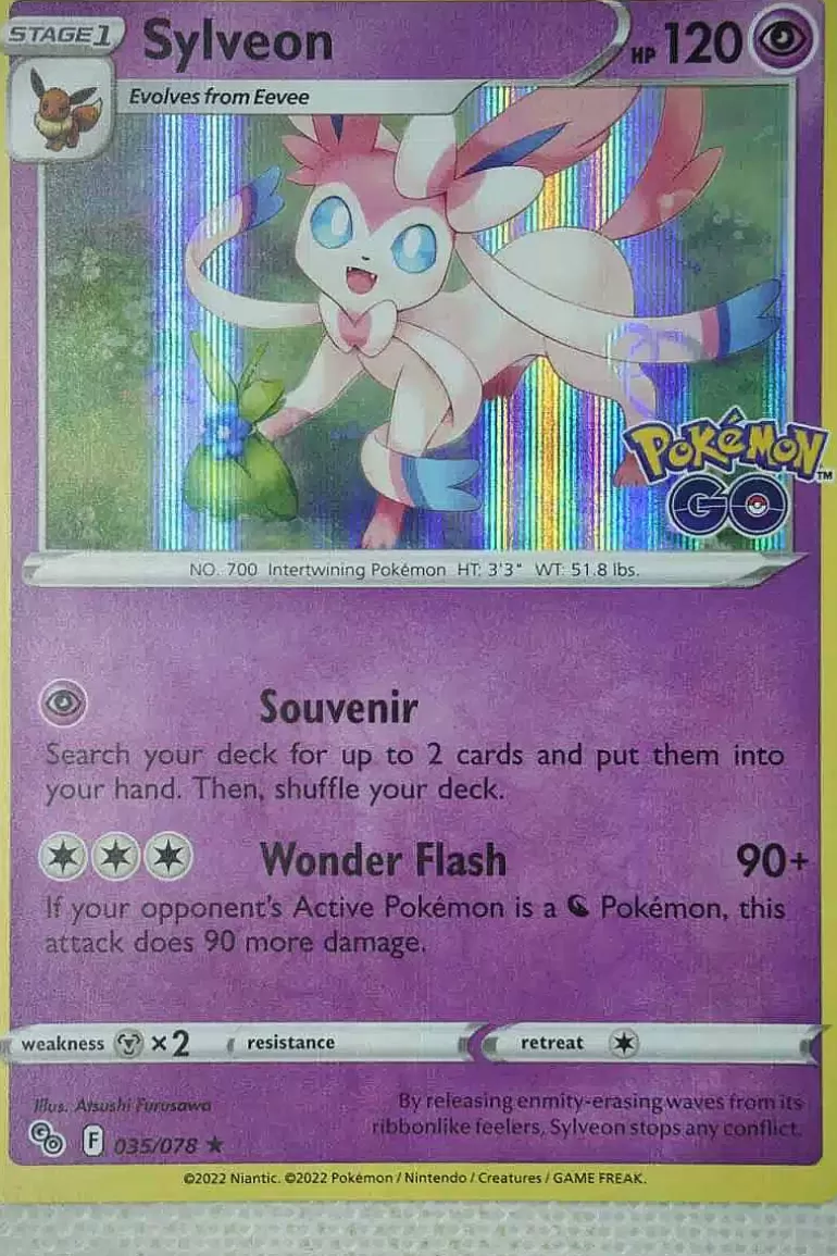Pocket Monster Pokémon Kort-Sylveon 035/078 Holo Rare