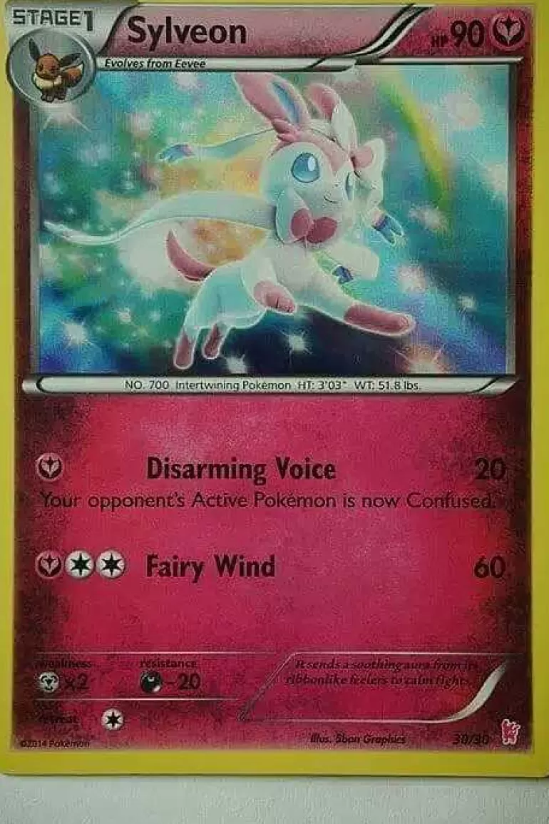 Pocket Monster Pokémon Kort-Sylveon 30/30 Holo Sylveon Trainer Kit