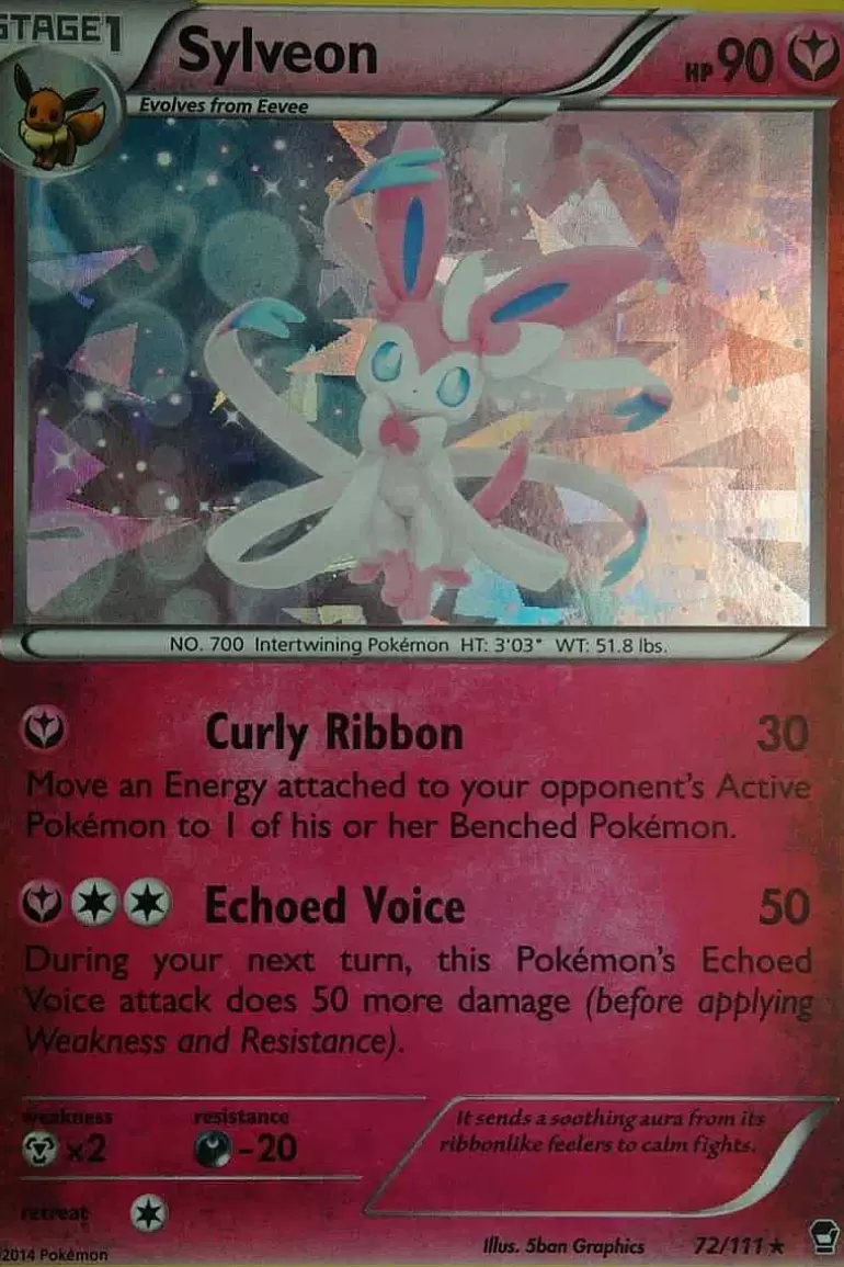 Pocket Monster Pokémon Kort-Sylveon 72/111 Holo Rare