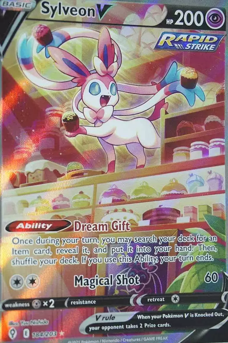 Pocket Monster Pokémon Kort-Sylveon V 184/203 Alternate Art
