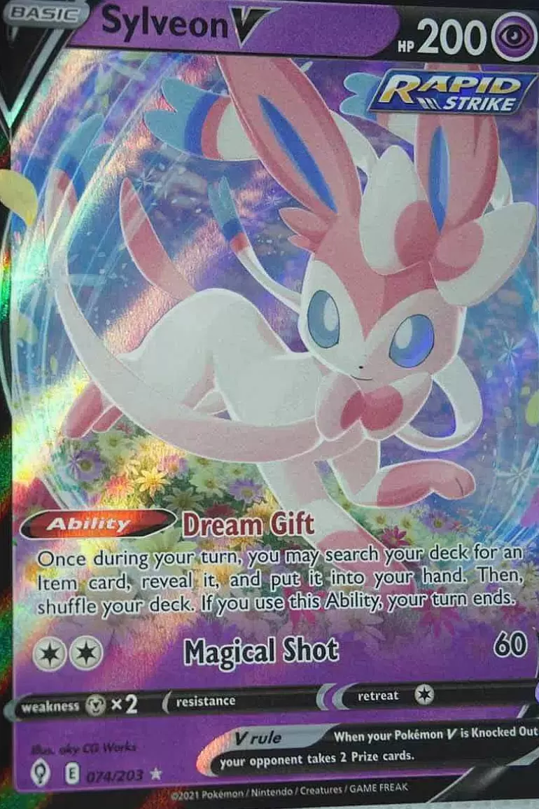 Pocket Monster Pokémon Kort-Sylveon V 74/203