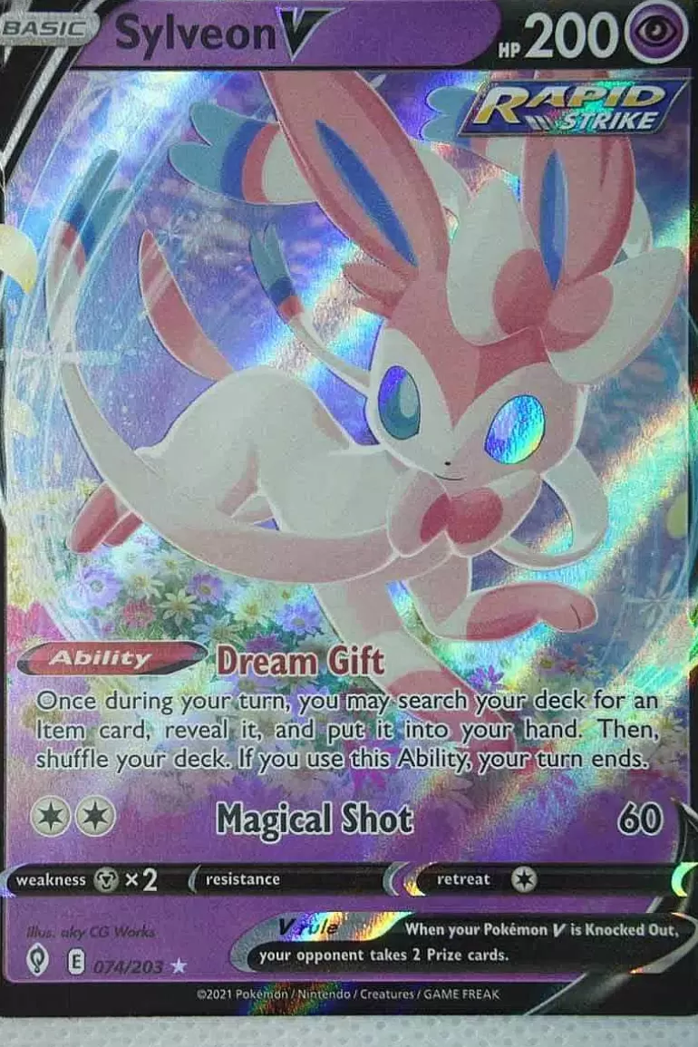 Pocket Monster Pokémon Kort-Sylveon V 74/203