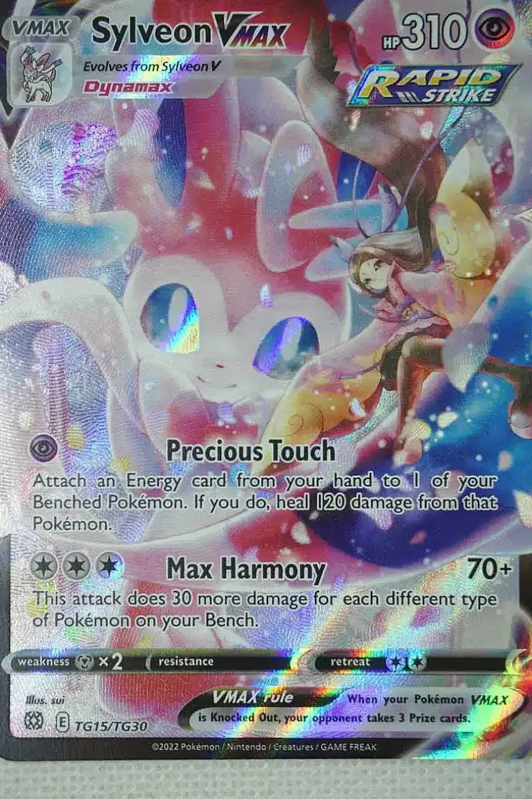 Pocket Monster Pokémon Kort-Sylveon Vmax Tg15/Tg30