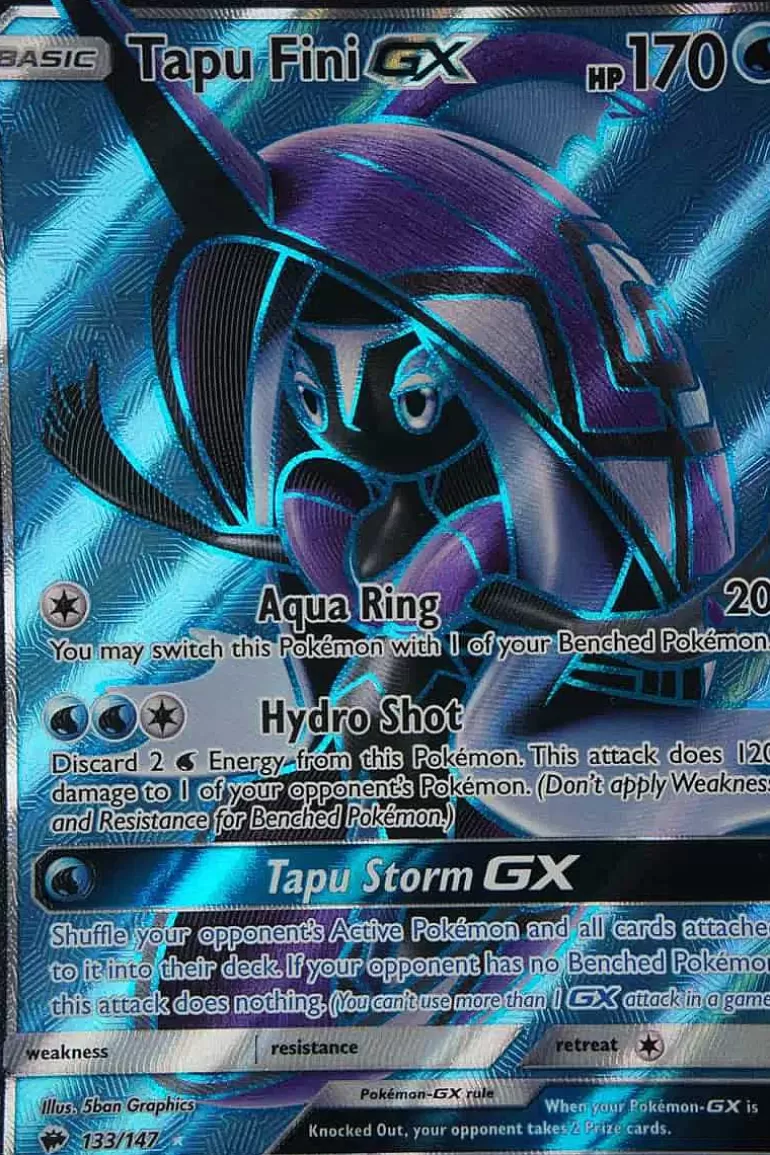 Pocket Monster Pokémon Kort-Tapu Fini Gx 133/147 Full Art