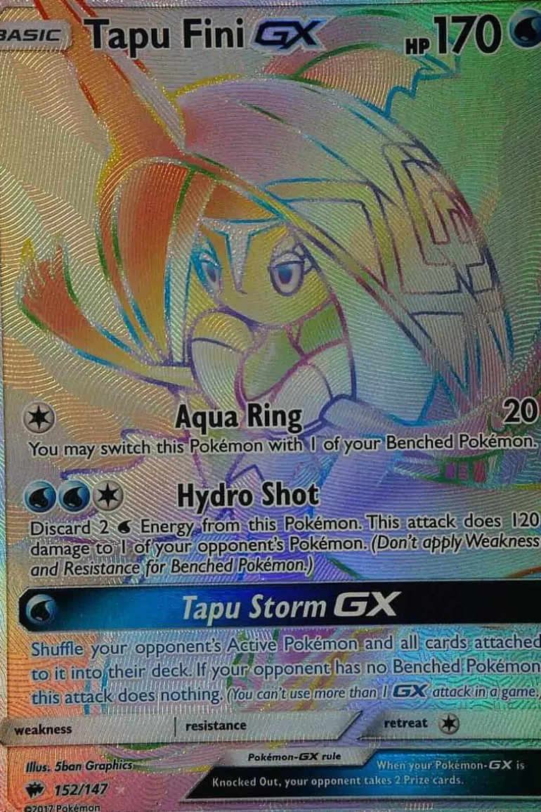 Pocket Monster Pokémon Kort-Tapu Fini Gx 152/147 Hyper Rare