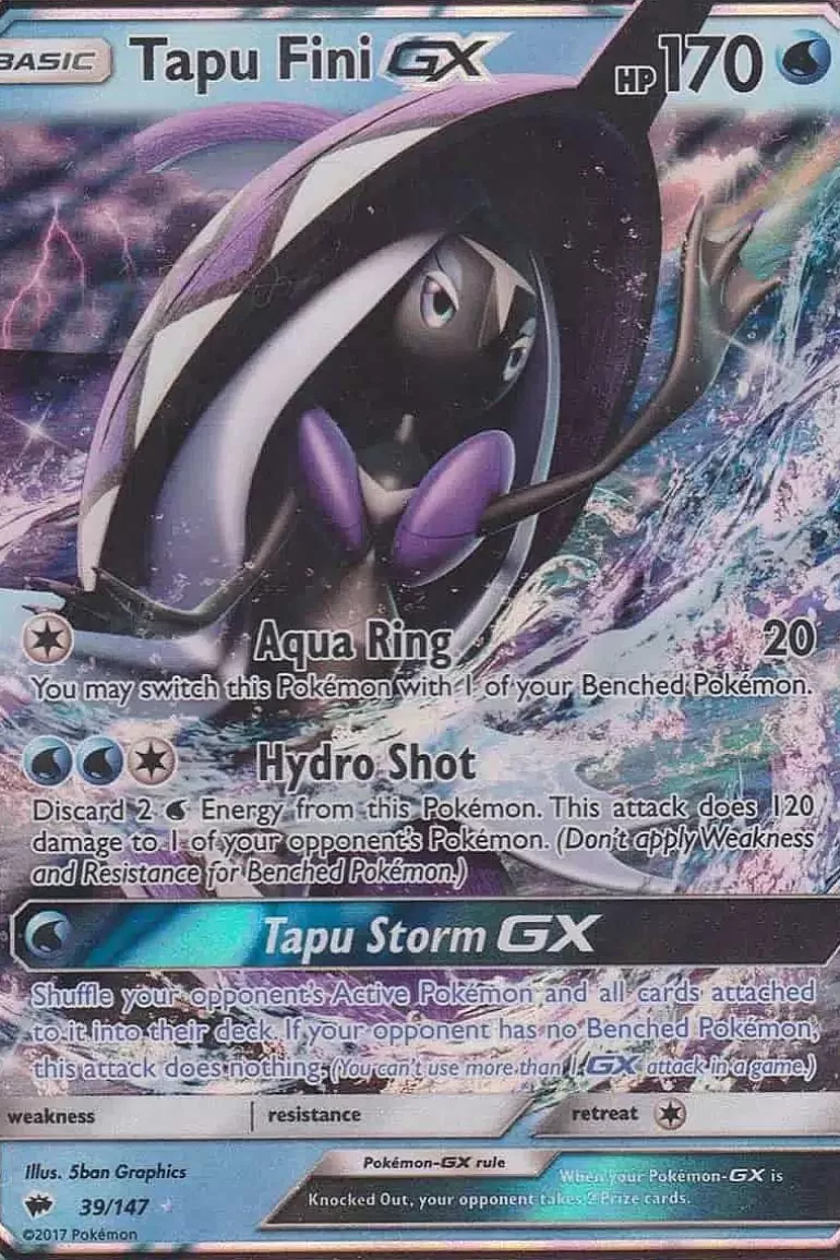 Pocket Monster Pokémon Kort-Tapu Fini Gx 39/147