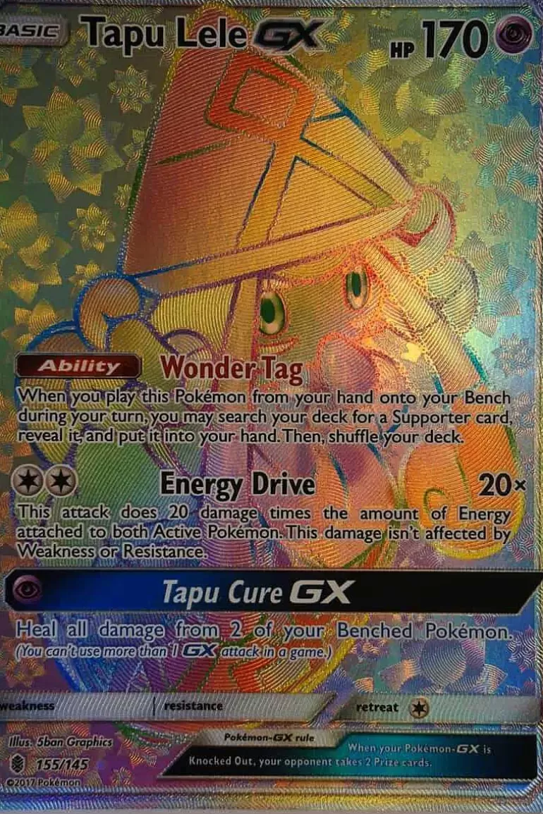 Pocket Monster Pokémon Kort-Tapu Lele Gx 155/145 Hyper Rare