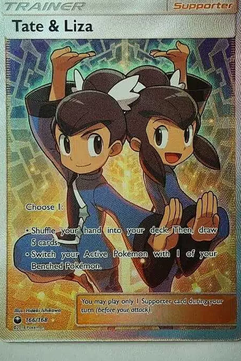 Pocket Monster Pokémon Kort-Tate & Liza 166/168 Full Art