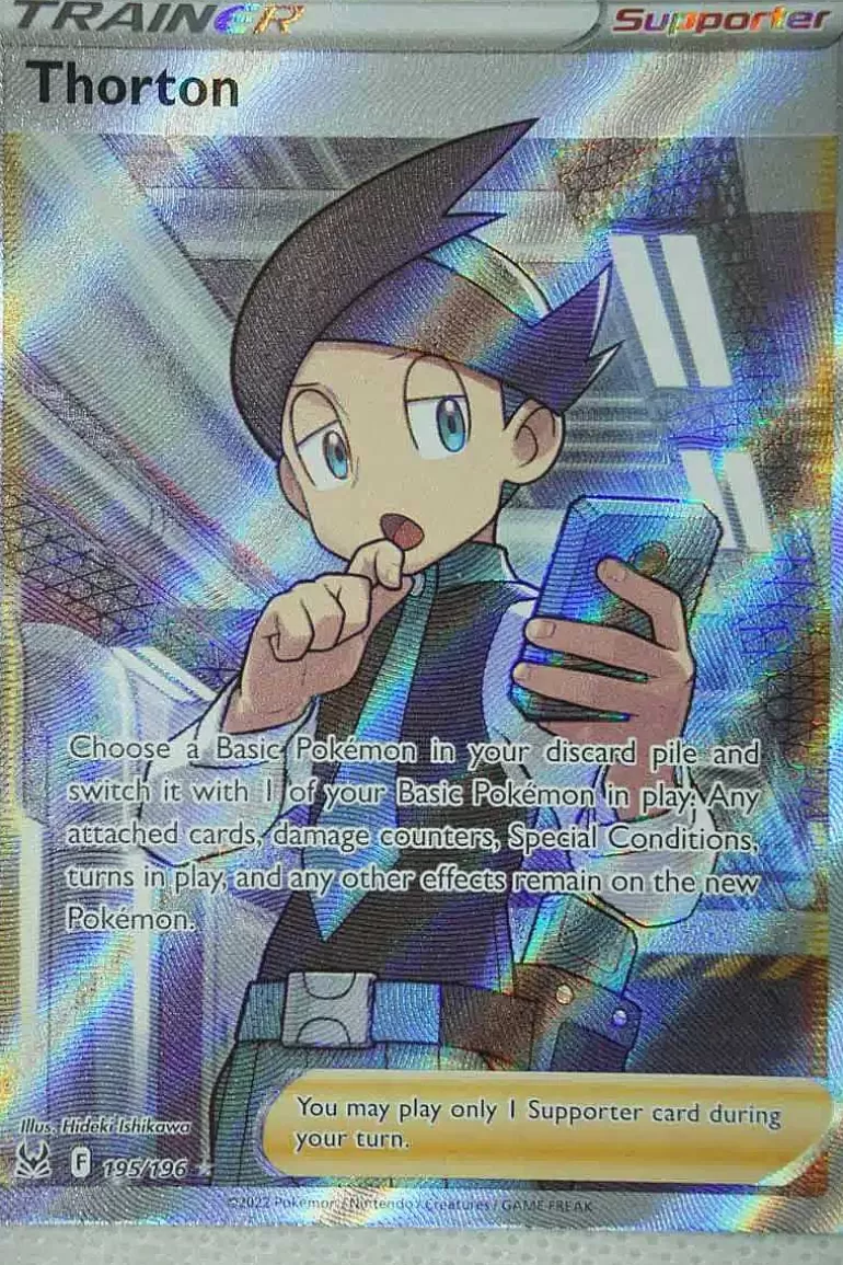 Pocket Monster Pokémon Kort-Thorton 195/196 Full Art