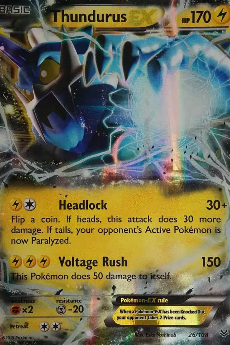 Pocket Monster Pokémon Kort-Thundurus Ex 26/108