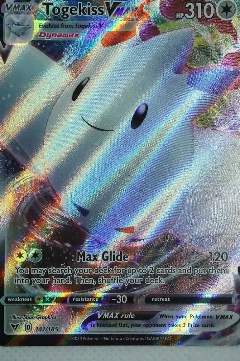 Pocket Monster Pokémon Kort-Togekiss Vmax 141/185
