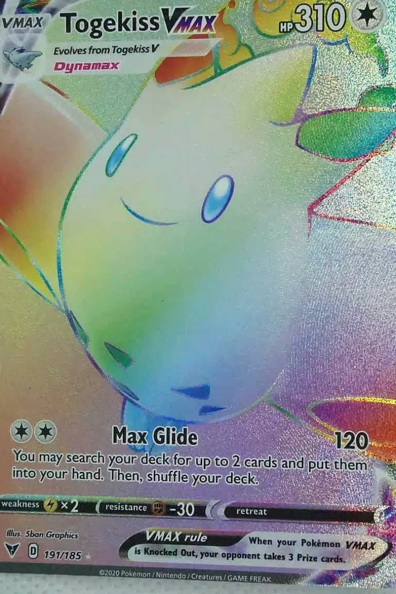 Pocket Monster Pokémon Kort-Togekiss Vmax 191/185 Hyper Rare