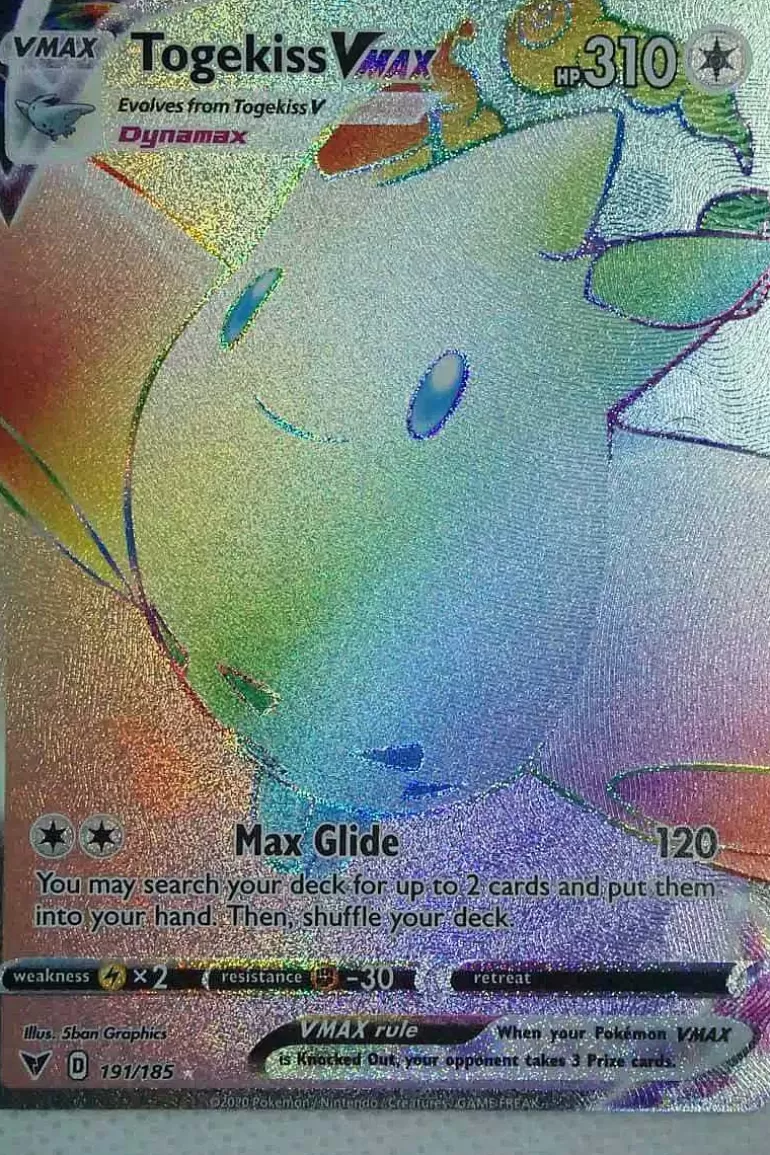 Pocket Monster Pokémon Kort-Togekiss Vmax 191/185 Hyper Rare