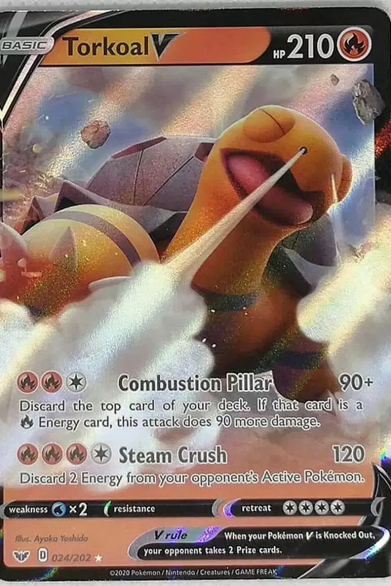 Pocket Monster Pokémon Kort-Torkoal V 024/202