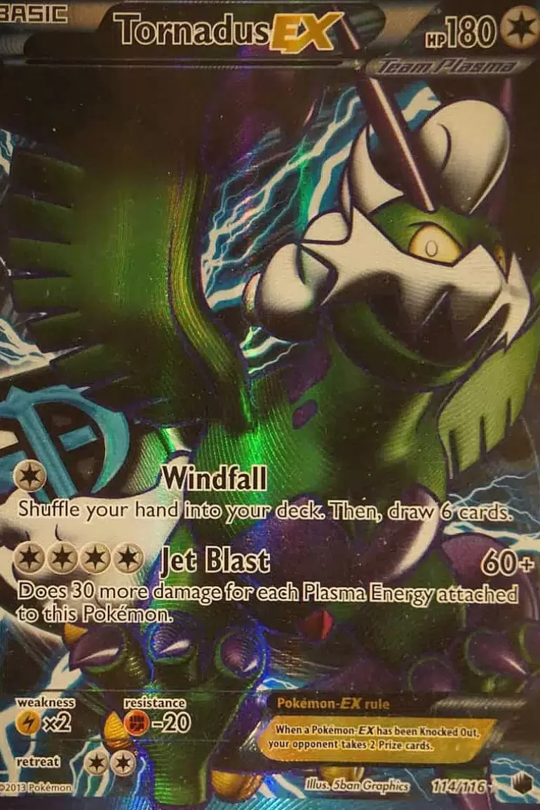 Pocket Monster Pokémon Kort-Tornadus Ex 114/116 Full Art