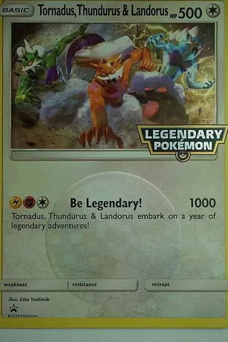 Pocket Monster Pokémon Kort-Tornadus Thundurus Og Landorus Lengendarisk Stor