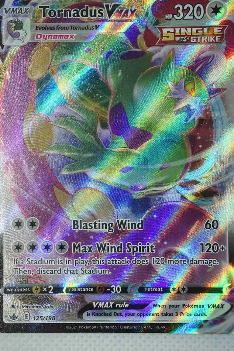 Pocket Monster Pokémon Kort-Tornadus Vmax 125/198