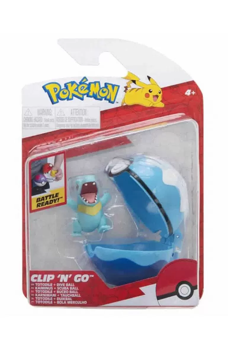 Pocket Monster Pokémon Figurer-Totodile Og Poke Ball