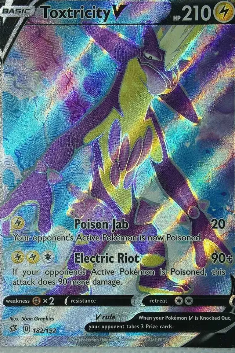 Pocket Monster Pokémon Kort-Toxtricity V 182/192 Full Art