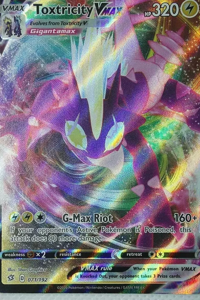 Pocket Monster Pokémon Kort-Toxtricity Vmax 71/192
