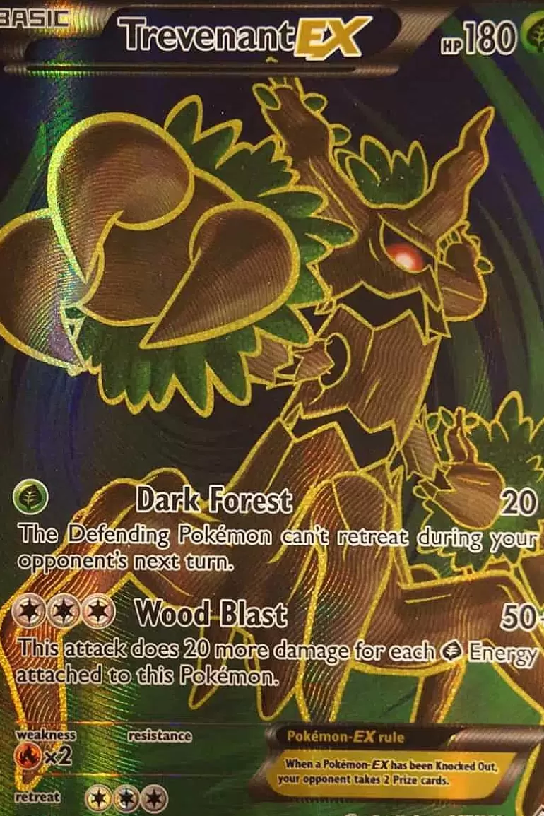Pocket Monster Pokémon Kort-Trevenant Ex 145/160 Full Art